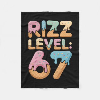 Cobertor De Velo Rizz Level 67 Meme Shirt Ice Cream Drip Meme Six S