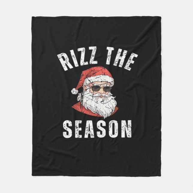 Cobertor De Velo Rizz The Season Funny Papais noeis Feliz Rizzmas R (Frente)