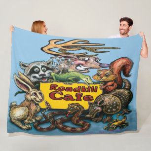 Cobertor De Velo Roadkill Cafe Fleece Blanket