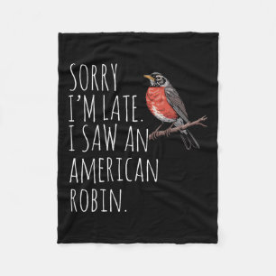 Cobertor De Velo Robin Bird Americano assistindo sopro engraçado Sa