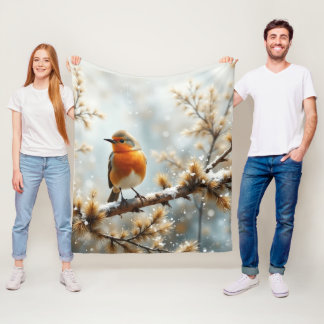 Cobertor De Velo Robin in the snow