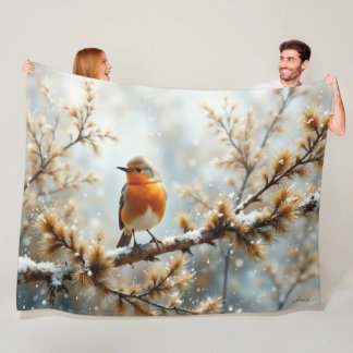 Cobertor De Velo Robin in the snow