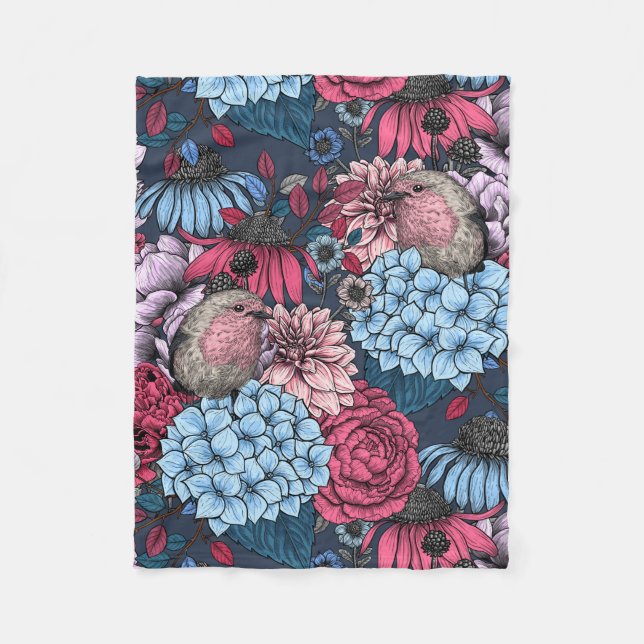 Cobertor De Velo Robins no jardim 3 (Frente)