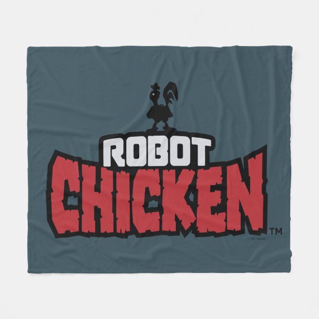 Cobertor De Velo Robot Chicken Logo (Frente (Horizontal))