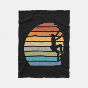 Cobertor De Velo Rocha de escalada ao ar livre ao pôr do sol retrô