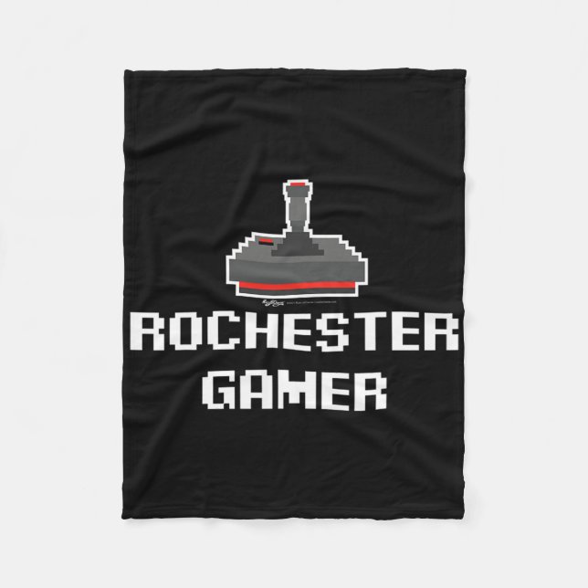 Cobertor De Velo Rochester Gamer Cidade 8-bit (Frente)