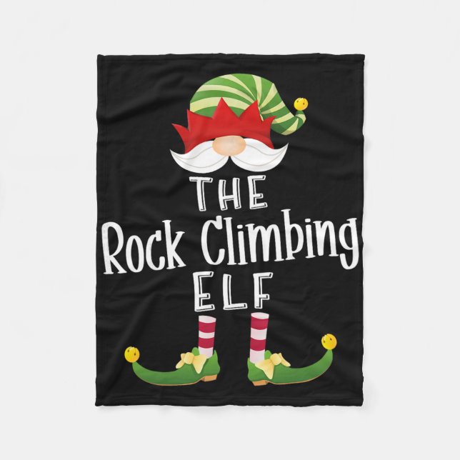 Cobertor De Velo Rock Climbing Elf Group Christmas Funny Pajama Par (Frente)