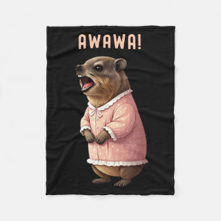 Cobertor De Velo Rock Hyrax Awawa Funny Upset Di Groundhog Night Go