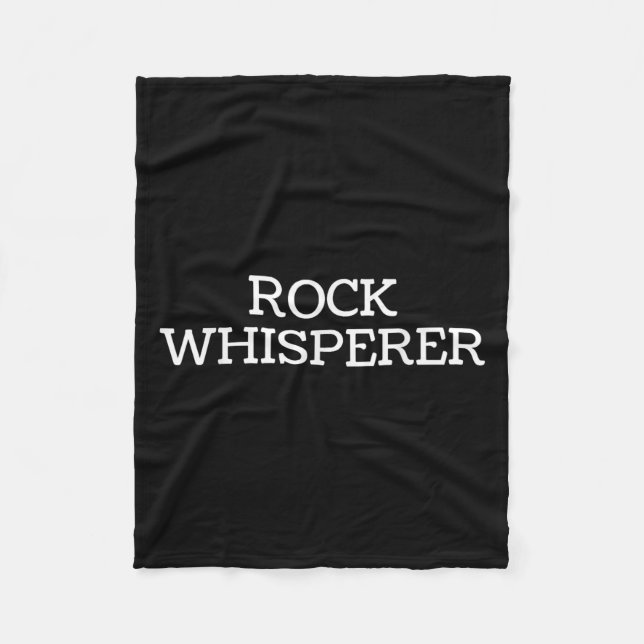 Cobertor De Velo Rock Whisperer - Funny Geologist Stone Rock Collec (Frente)