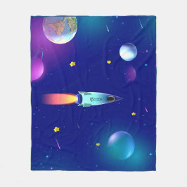 Cobertor De Velo Rocket Fleece Blanket