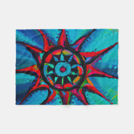 Cobertor De Velo Roda Azul e Vermelha