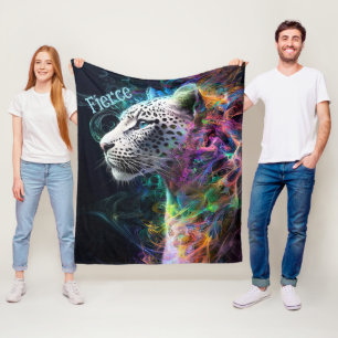 Cobertor De Velo Rodovalho Da Vibração Leopardo De Cor Azul Roxo Ve