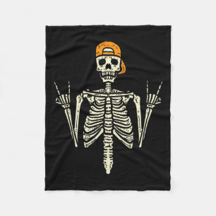 Cobertor De Velo Roker Skeleton Boné Skater Legal Halloween Punk Ro