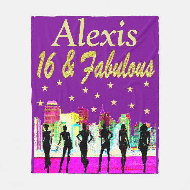 COBERTOR DE VELO ROLA PERSONALIZADA 16 E FOLHA FABULOSA (Frente)