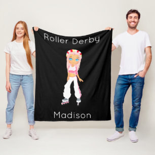 Cobertor De Velo Roller Derby Personalizado Fleece Blanket