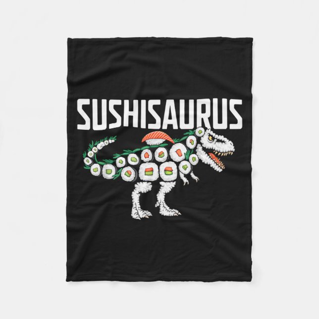 Cobertor De Velo Rolo de Sushi Dinossauro T-rex Comida Japonesa Eng (Frente)