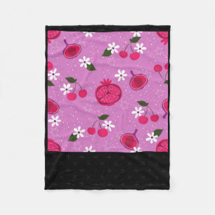Cobertor De Velo Roma Floral de Cereja Fruta Romã Púrpura Adesivo
