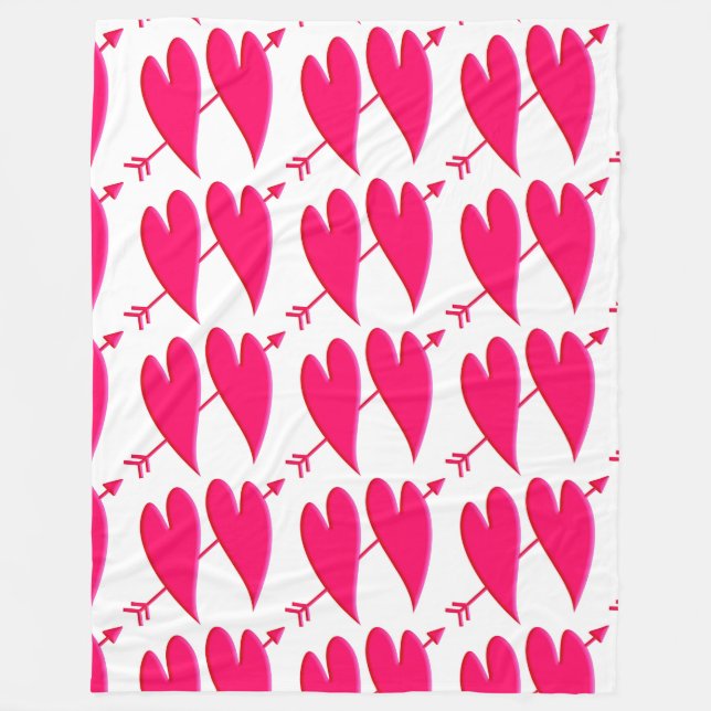 Cobertor De Velo Romance Corações Amor Data Personalizar Aniversári (Frente)