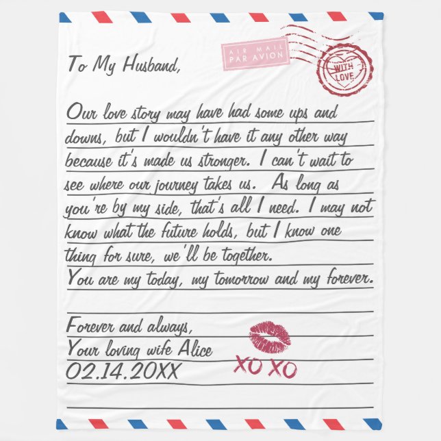 Cobertor De Velo Românico - Letra Dia de os namorados Aniversário d (Frente)