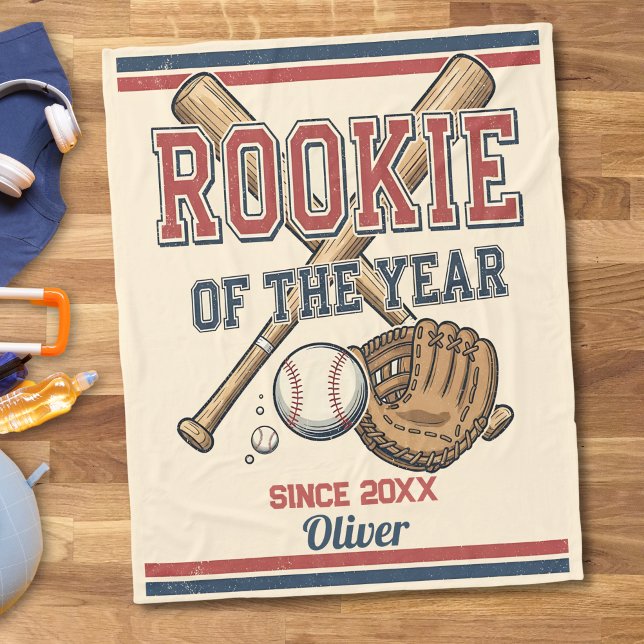 Cobertor De Velo Rookie of the Year Baseball Vintage (Criador carregado)