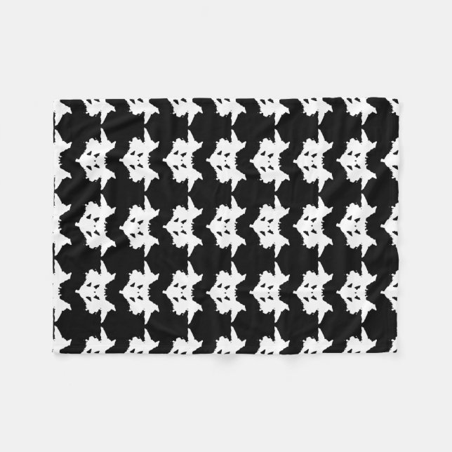 Cobertor De Velo Rorschach Inkblot (Frente (Horizontal))