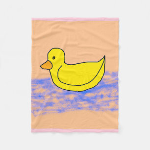 Cobertor De Velo Rosa claro Pipoca Anime Ducky Fleece Blanket