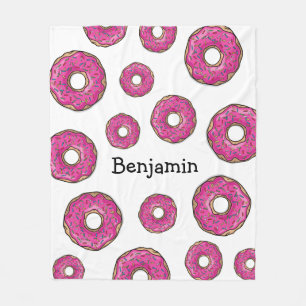 Cobertor De Velo Rosa delicioso suculento rosquinha polvilhada