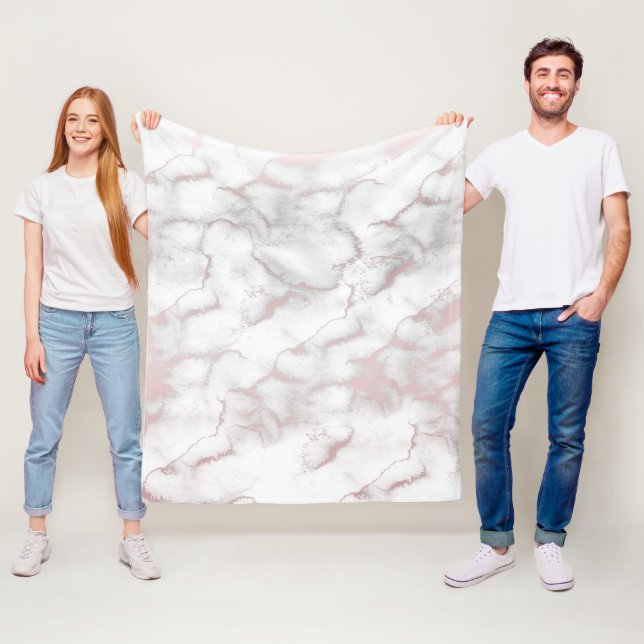 Cobertor De Velo Rosa Dourado Mármore Rosa Moderno Chic Tendência (In Situ)