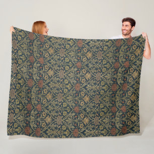 Cobertor De Velo Rosa e Lírio Vintage William Morris