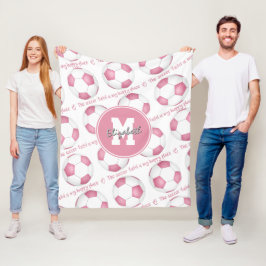 Cobertor De Velo rosa feminino O campo de futebol é meu lugar feliz