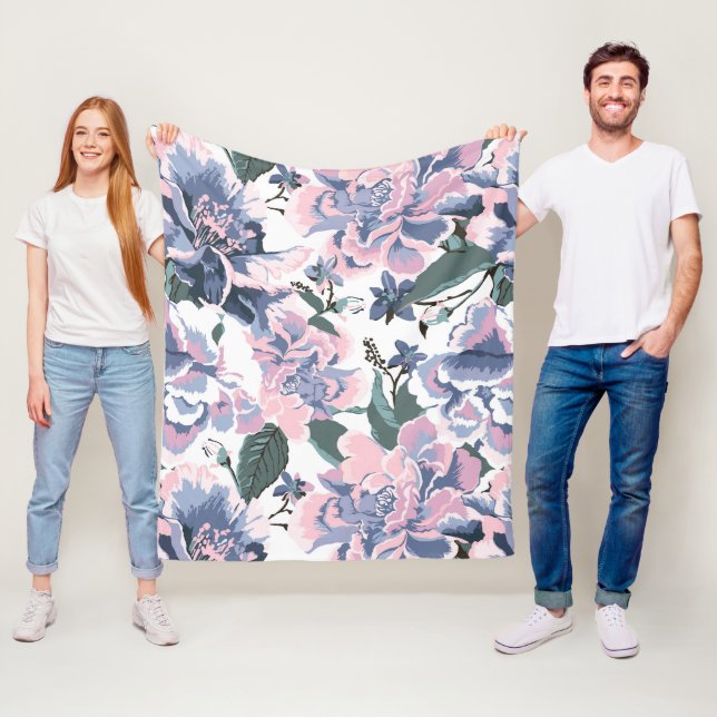 Cobertor De Velo Rosa Floral Pattern Elegante Design (In Situ)