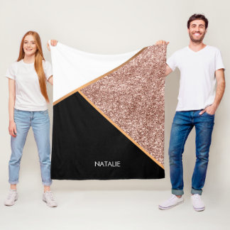 Cobertor De Velo Rosa Glitter Geométrico