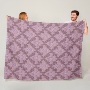 Cobertor De Velo Rosa Lavanda Empoeirada Lilás Mauve Damasco Elegan