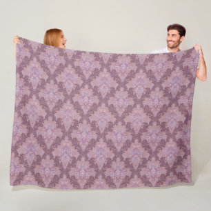 Cobertor De Velo Rosa Lavanda Empoeirada Lilás Mauve Damasco Elegan