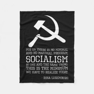 Cobertor De Velo Rosa Luxemburg Quote Sobre O Socialismo - Phil Pol