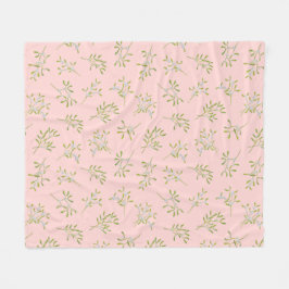 Cobertor De Velo Rosa Mistletoe Winter Fleece Blanket