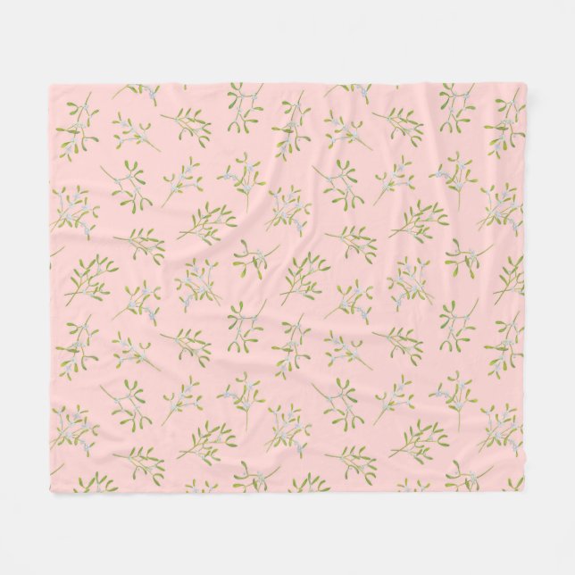 Cobertor De Velo Rosa Mistletoe Winter Fleece Blanket (Frente (Horizontal))