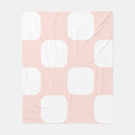 Cobertor De Velo Rosa Pastel Macio e Branco com Design de Padrão Qu