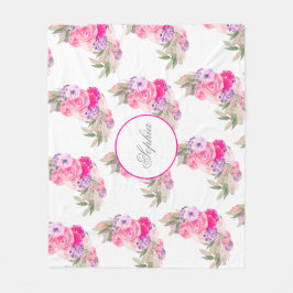 Cobertor De Velo Rosa Rosa Rosa bonito Floral