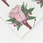 Cobertor De Velo Rosa Rosa Rosa Rosa Rosa, Rosa, Baile de formatura<br><div class="desc">Apresenta uma ilustração original de uma bonito flor do botão boutonniere rosa rosa rosa, rodeada por uma delicada respiração do bebê. Excelente para casamento ou baile de formatura! O Designer está disponível para criar e carregar designs personalizados para corresponder às cores e temas do seu casamento — clique em "Pedir...</div>