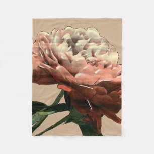 Cobertor De Velo Rosa vermelha Ruby com Destaques Brancos