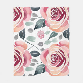 Cobertor De Velo Rosas Abstratas Em Cores Pastel