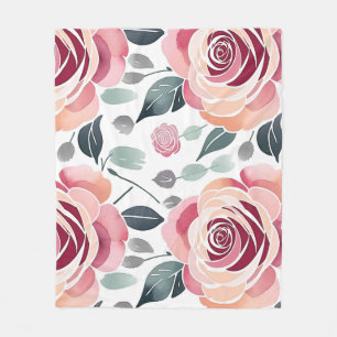 Cobertor De Velo Rosas Abstratas Em Cores Pastel