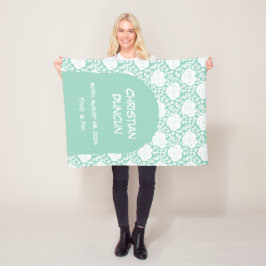 Cobertor De Velo Rosas brancas com presente de Chá de fraldas de ar