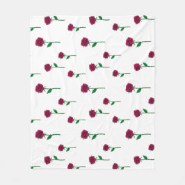 Cobertor De Velo Rosas com design Dia de os namorados romântico