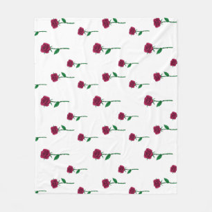 Cobertor De Velo Rosas com design Dia de os namorados romântico