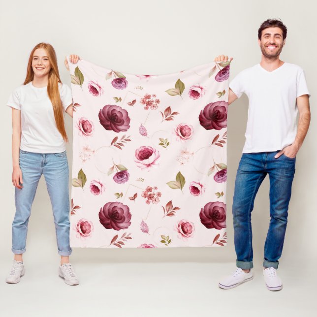 Cobertor De Velo Rosas de aquarela 30 (In Situ)