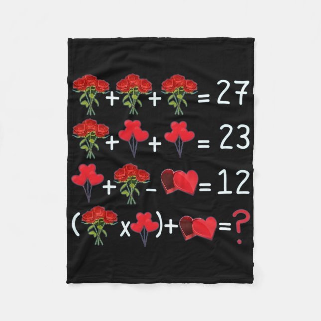 Cobertor De Velo Rosas de Equação Matemática Chocolates Balões Dive (Frente)