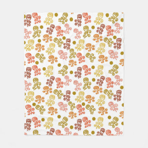 Cobertor De Velo Rosas Douradas Laranja e Folha de Ferrugem