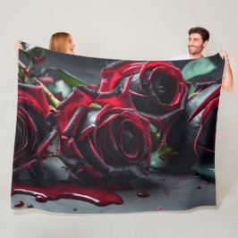 Cobertor De Velo Rosas góticos